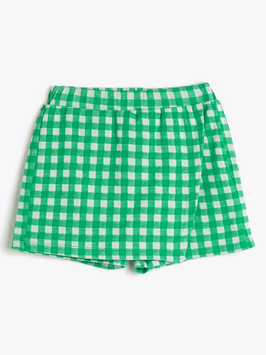 

Koton Girls Checked Mini Skorts, Green