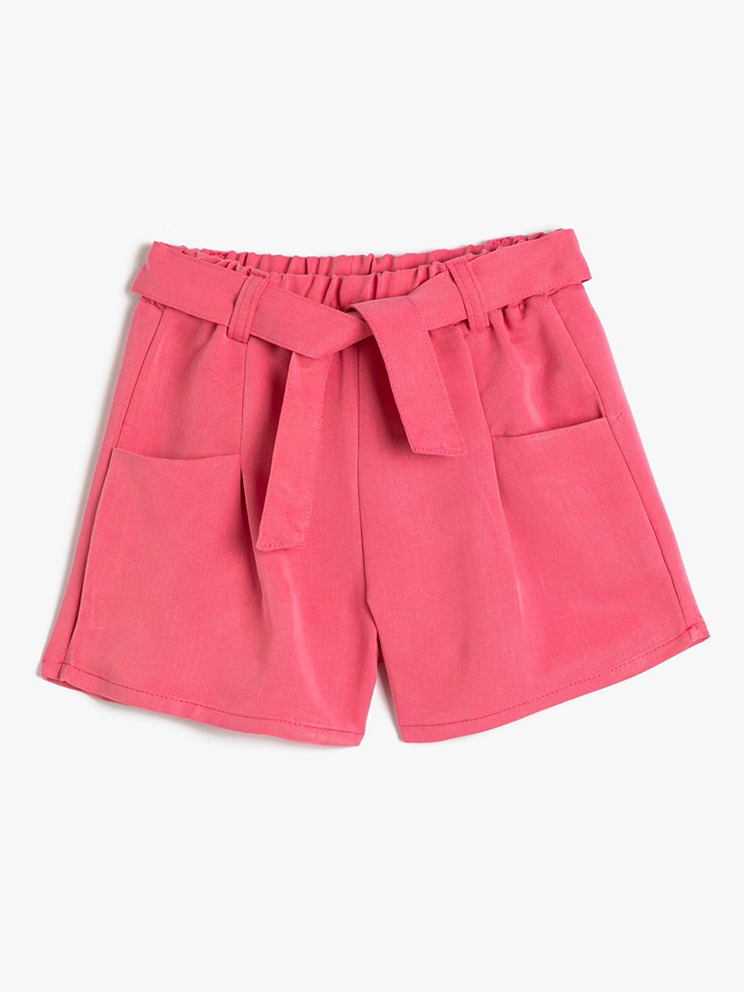 

Koton Girls Mid-Rise Regular Shorts, Pink