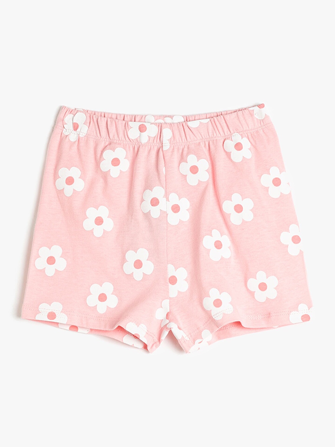 

Koton Girls Floral Printed Pure Cotton Regular Shorts, Pink