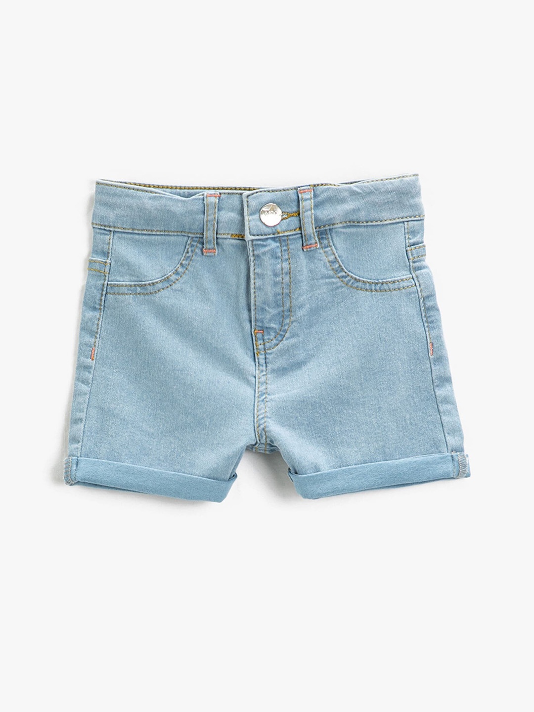 

Koton Girls Mid-Rise Denim Shorts, Blue