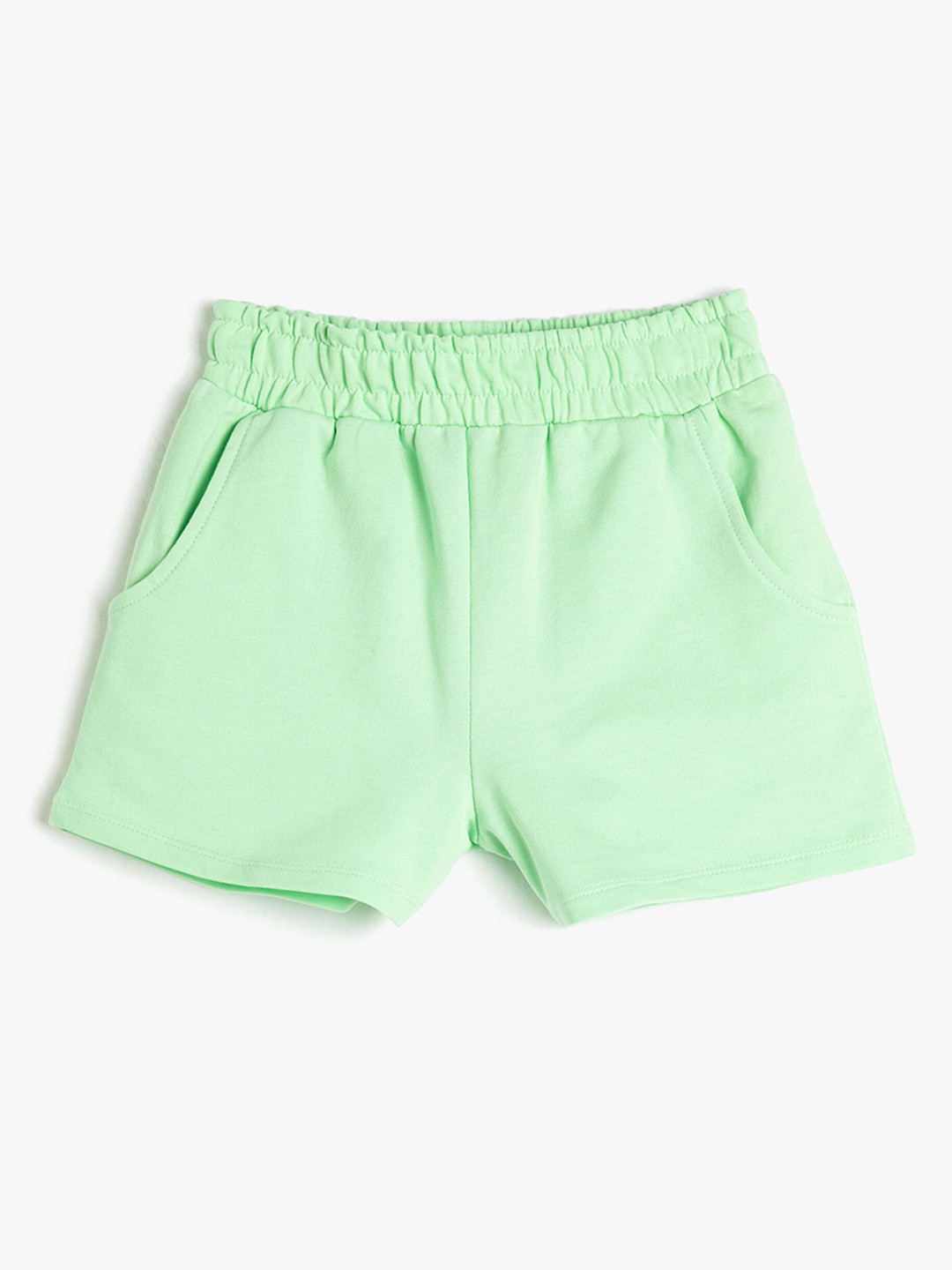 

Koton Girls Mid-Rise Pure Cotton Regular Shorts, Green