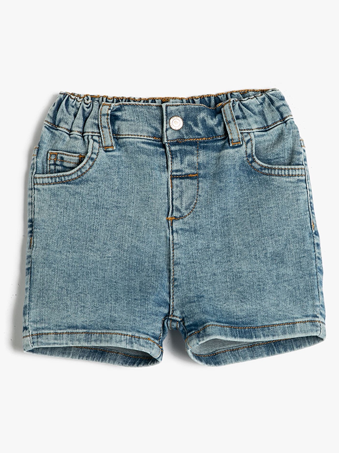 

Koton Girls Mid Rise Cotton Denim Shorts, Blue