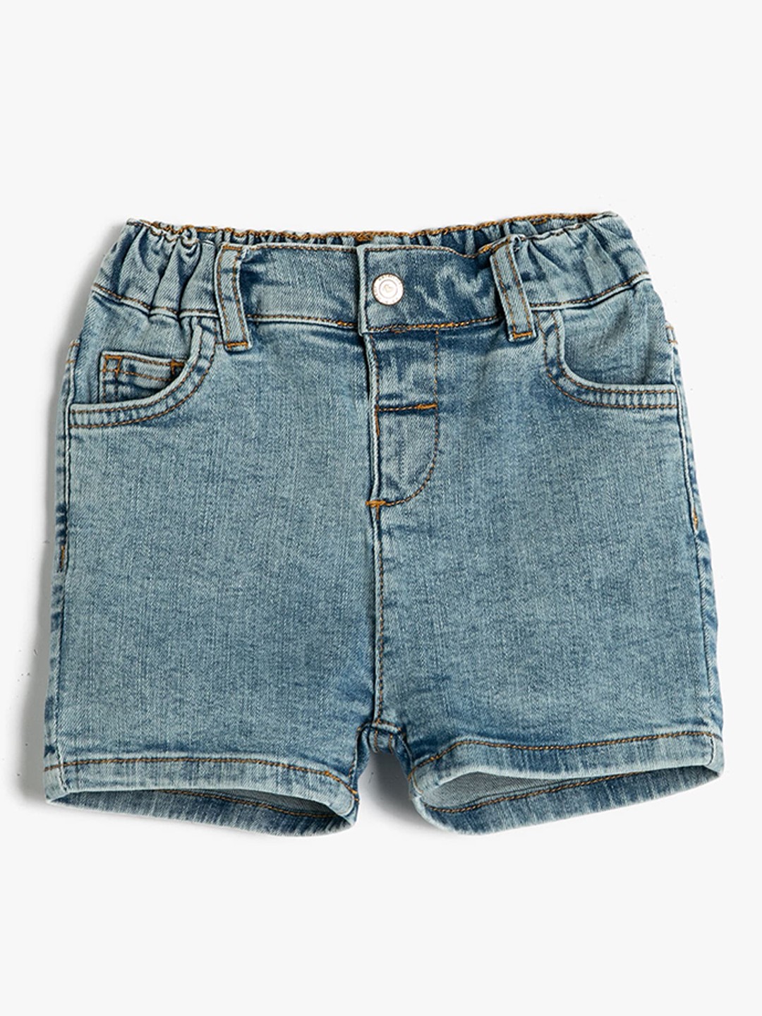 

Koton Girls Mid Rise Cotton Denim Shorts, Blue