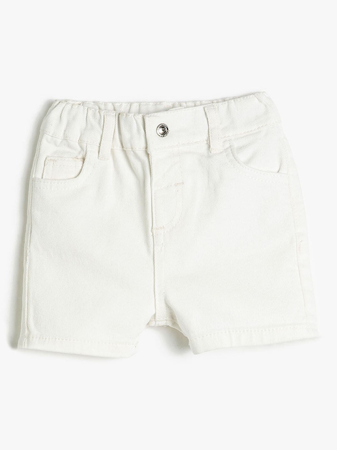 

Koton Girls Mid Rise Cotton Denim Shorts, White