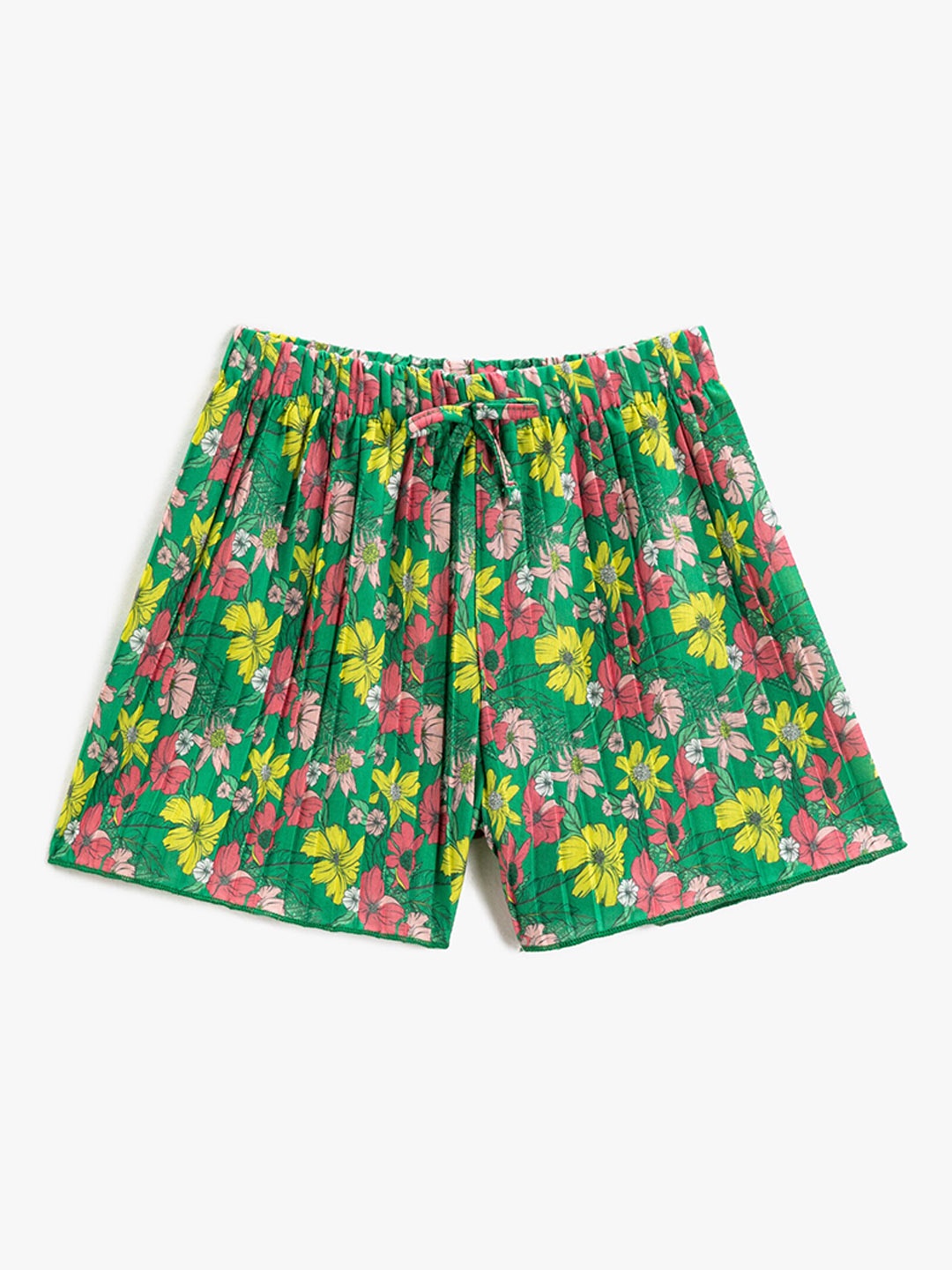 

Koton Girls Floral Printed Mid Rise Shorts, Green