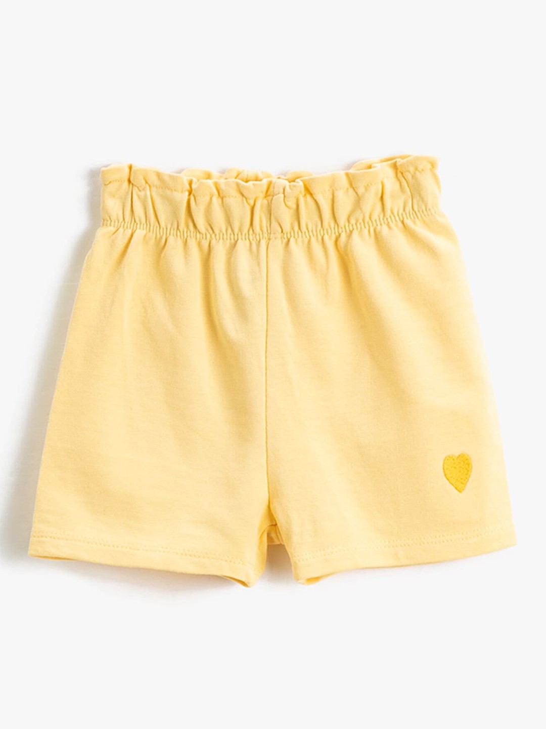 

Koton Girls High Rise Cotton Shorts, Yellow