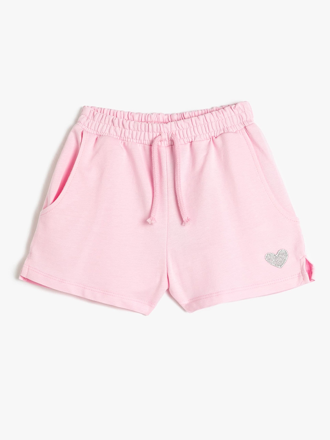 

Koton Girls Mid-Rise Pure Cotton Shorts, Pink