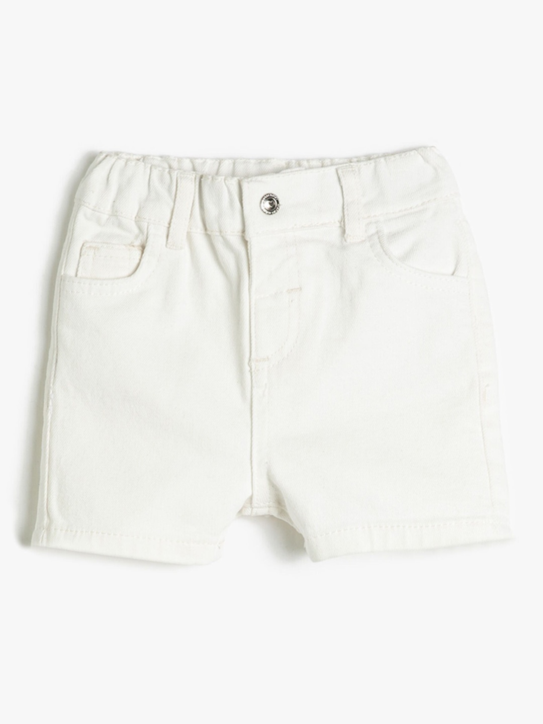 

Koton Girls Mid-Rise Stretchable Denim Shorts, White