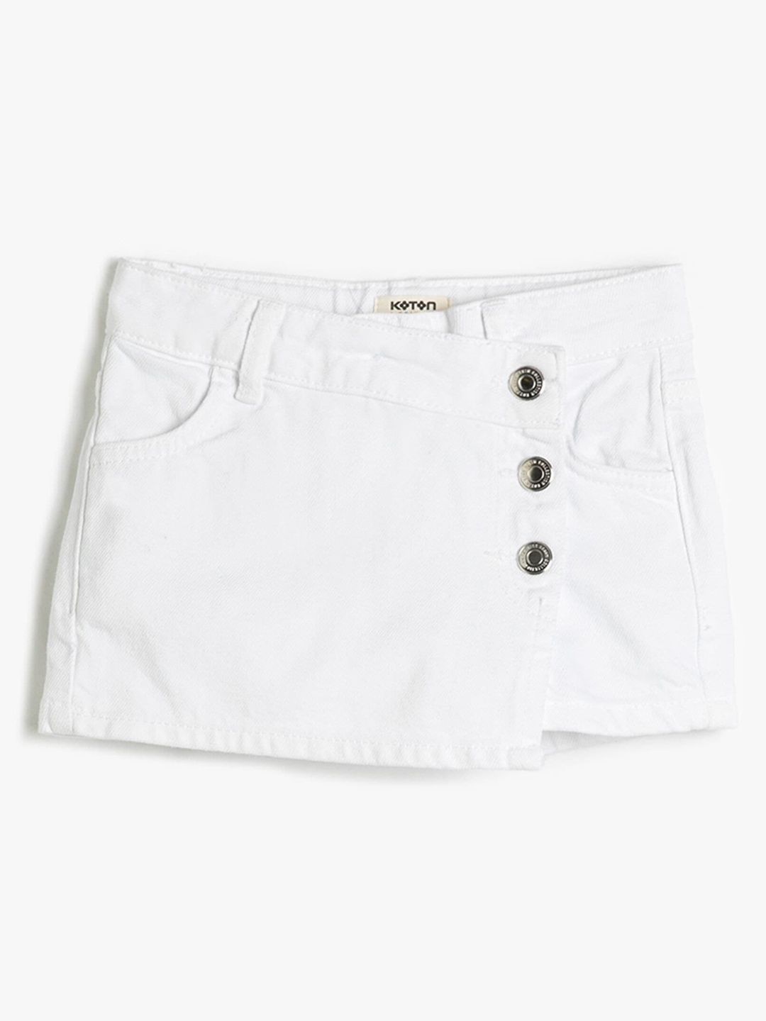

Koton Girls Regular Fit Cotton Shorts, White