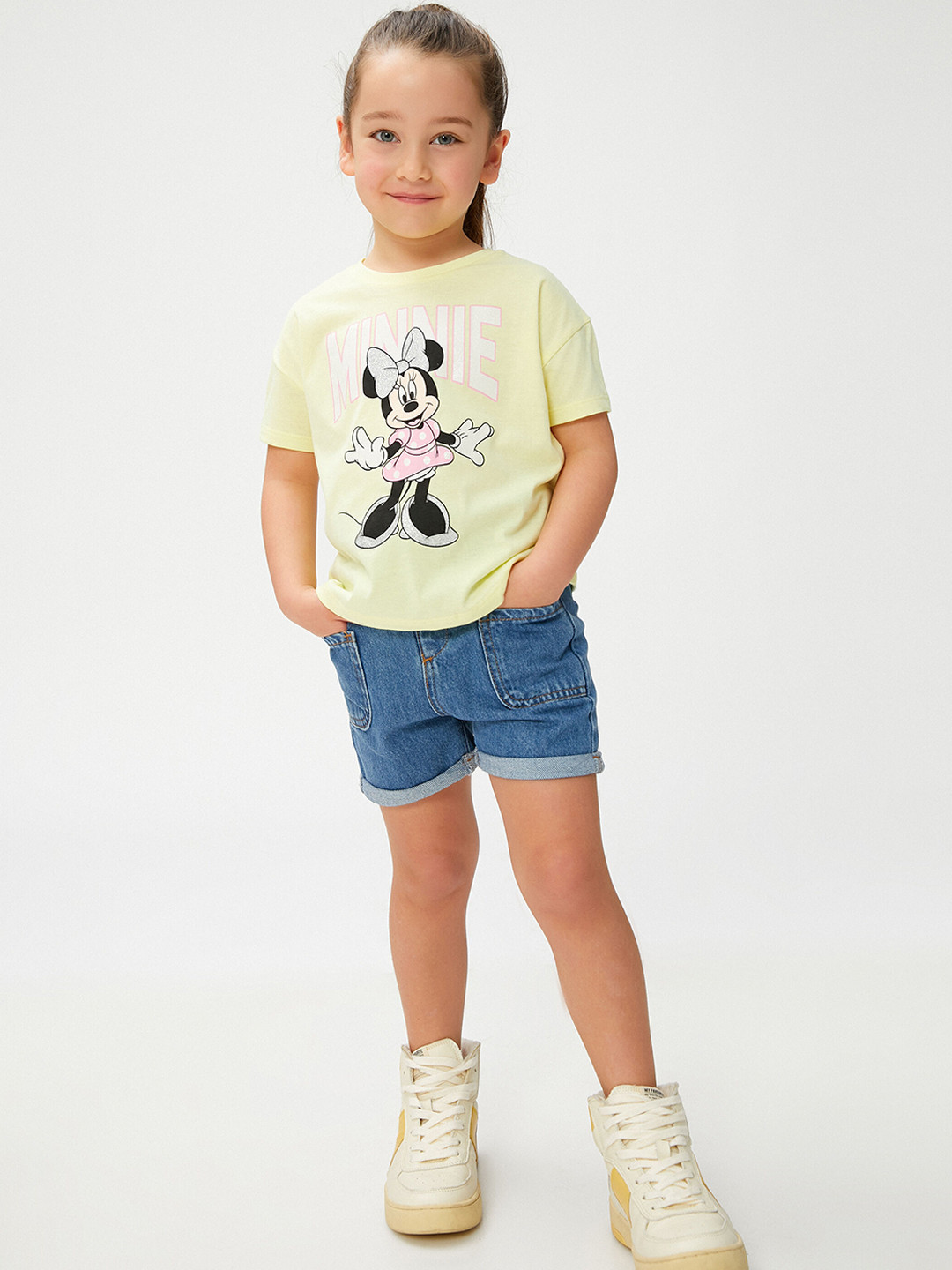 

Koton Girls Cotton Denim Shorts, Blue