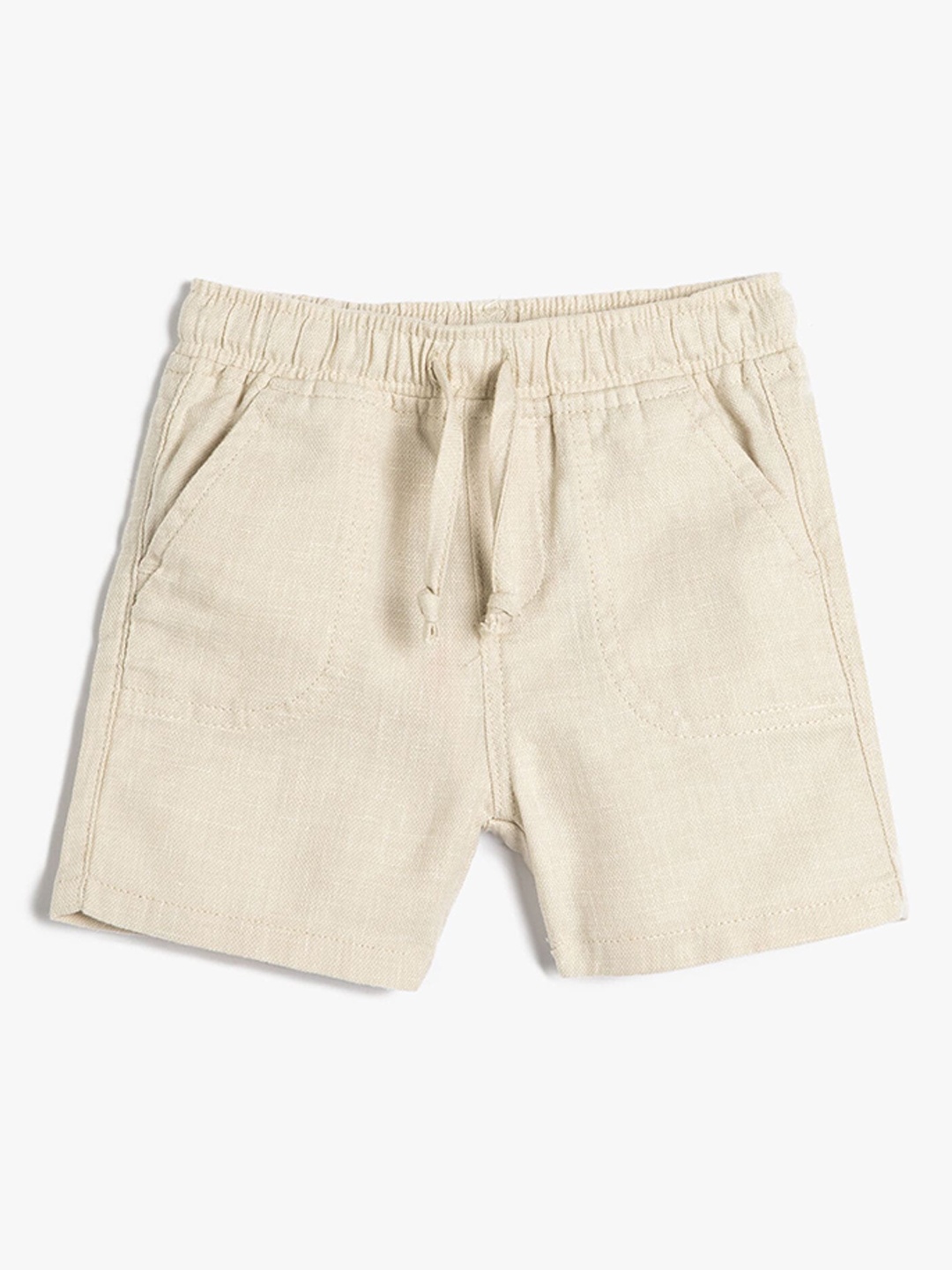 

Koton Boys Mid-Rise Cotton Linen Shorts, Beige