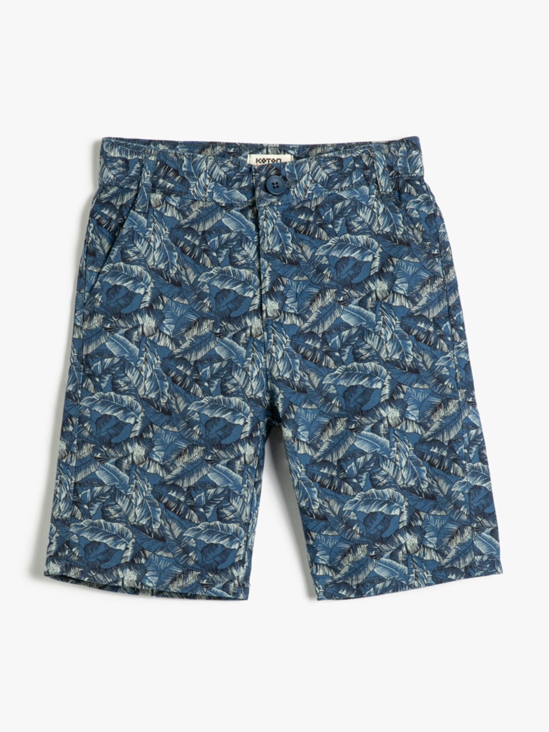 

Koton Boys Tropical Printed Pure Cotton Shorts, Navy blue