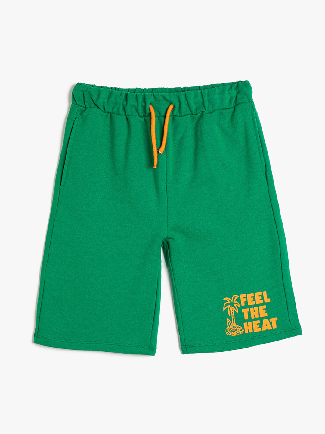 

Koton Boys Solid Mid-Rise Shorts, Green