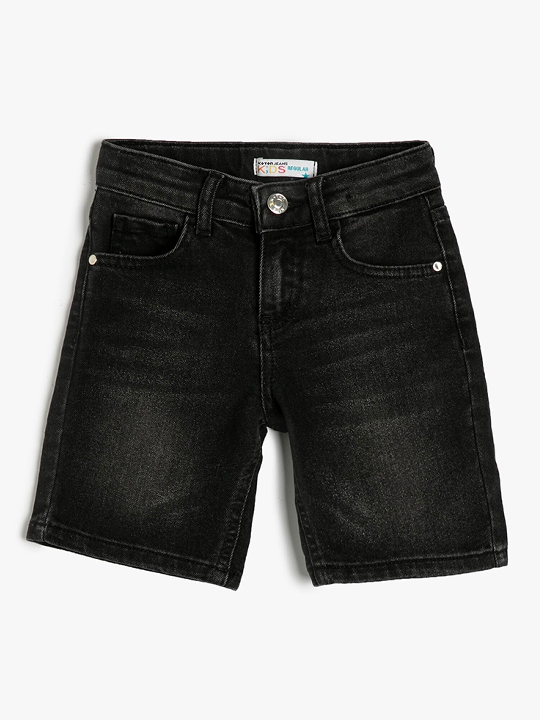 

Koton Boys Washed Denim Shorts, Black