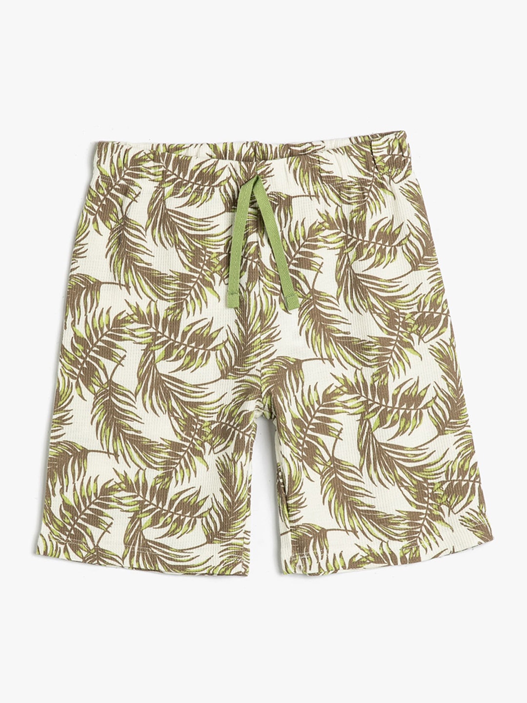 

Koton Boys Floral Printed Pure Cotton Shorts, Beige