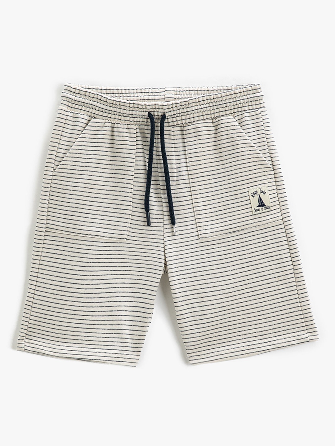

Koton Boys Striped Mid-Rise Regular Shorts, Beige