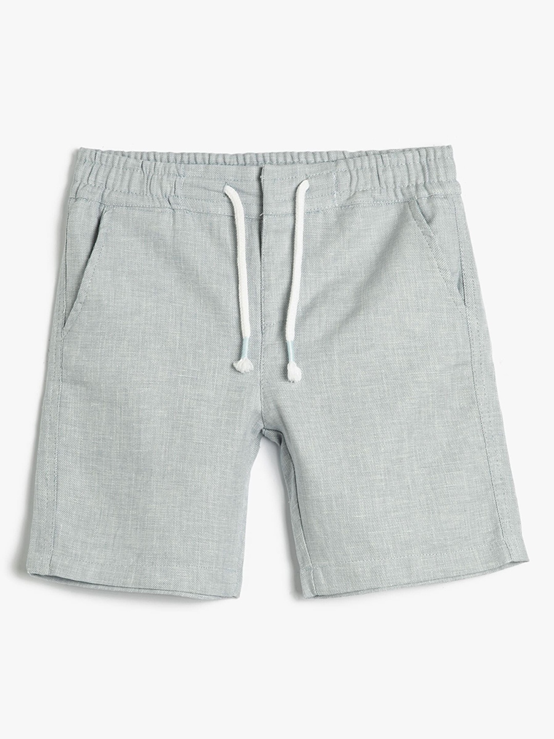 

Koton Boys Mid-Rise Linen Shorts, Grey