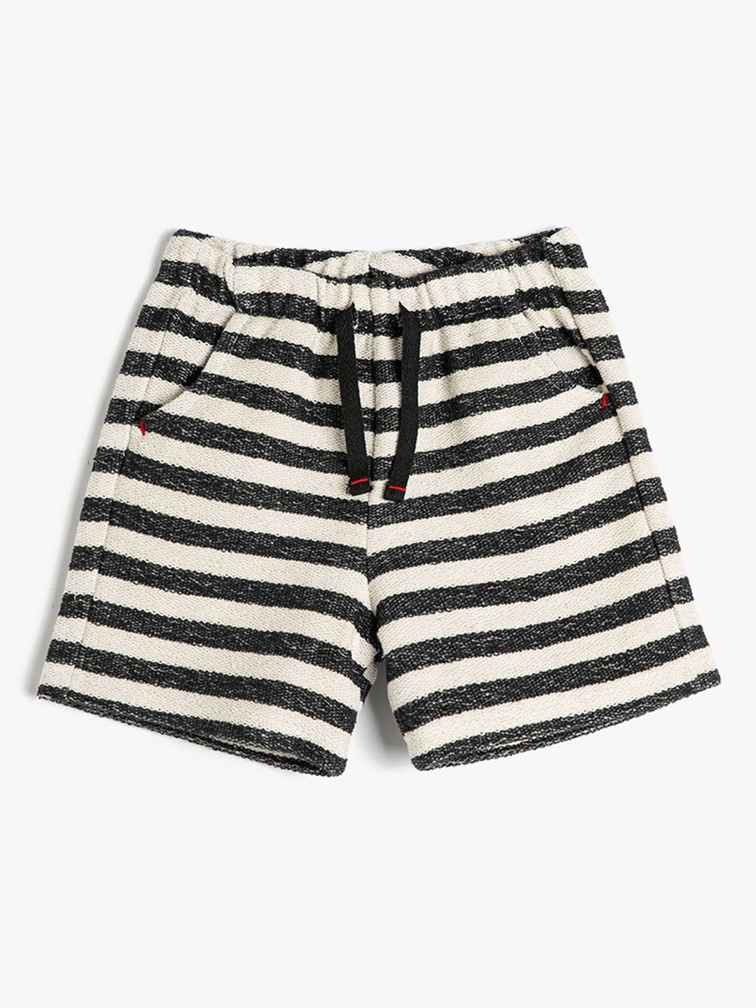 

Koton Infants Boys Striped Mid-Rise Shorts, Off white