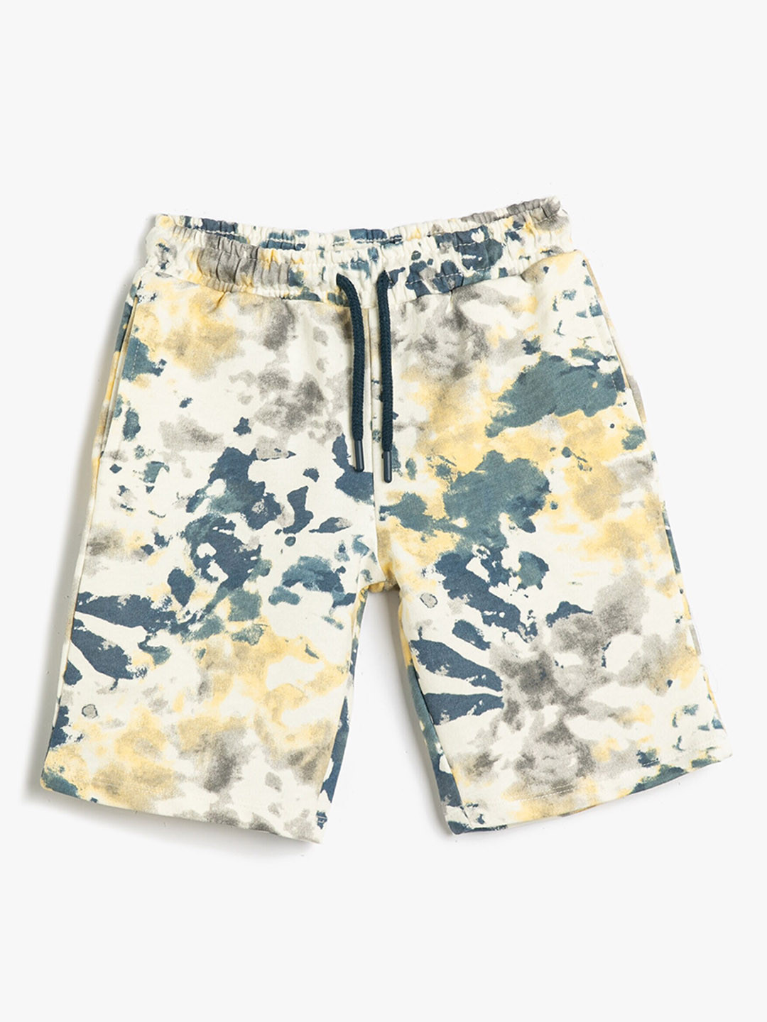 

Koton Boys Abstract Printed Pure Cotton Mid-Rise Shorts, Off white