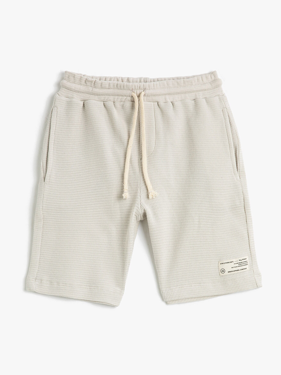 

Koton Boys Mid-Rise Pure Cotton Shorts, Grey