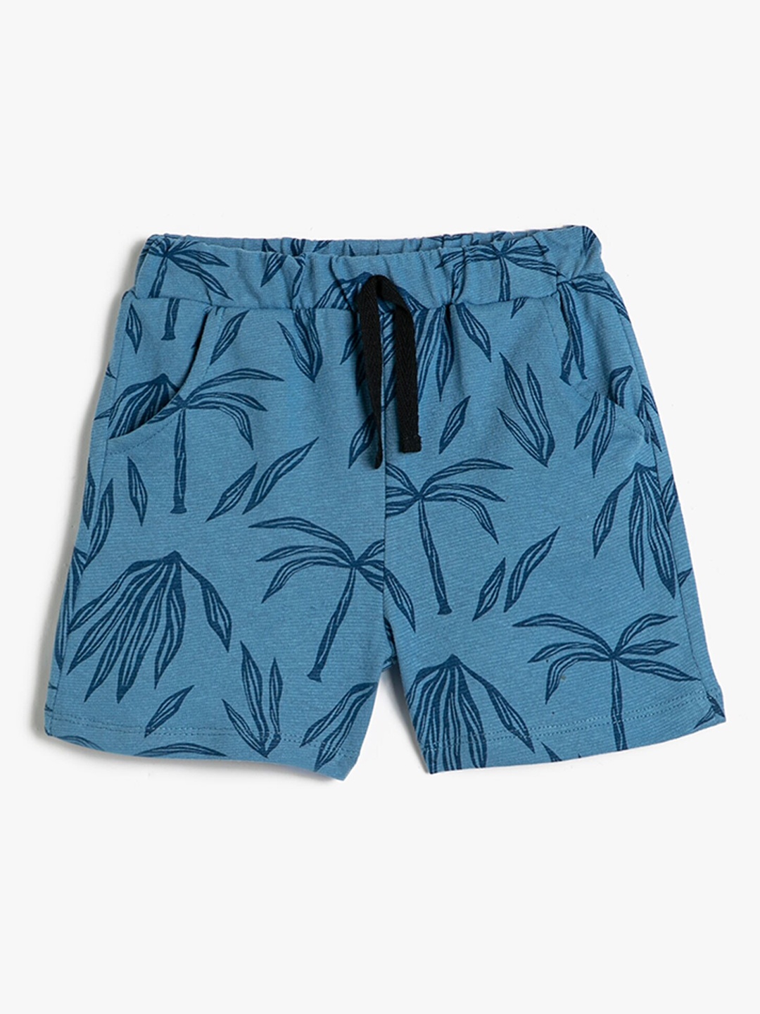 

Koton Boys Floral Printed Mid Rise Cotton Shorts, Blue