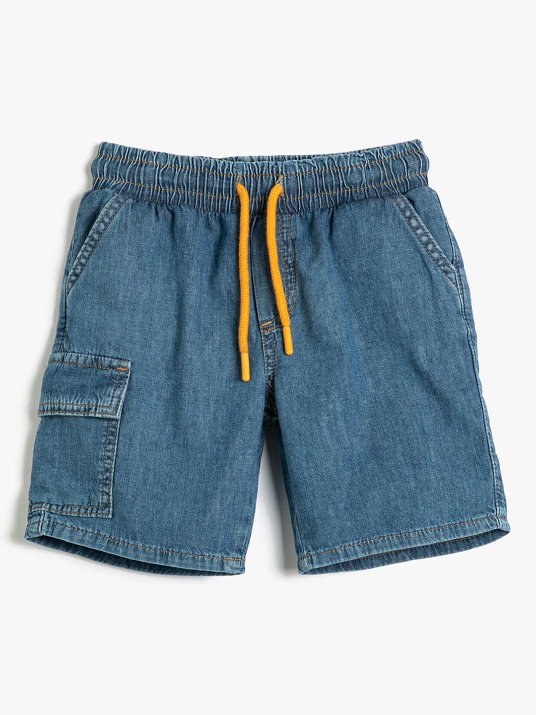 

Koton Boys Mid Rise Cotton Denim Shorts, Blue