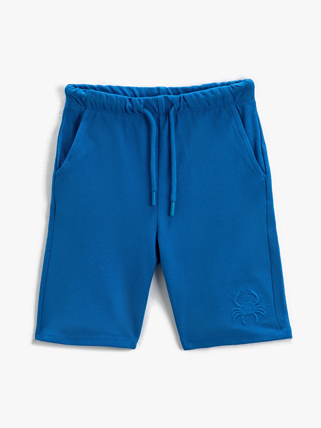 

Koton Boys Mid-Rise Pure Cotton Regular Shorts, Blue