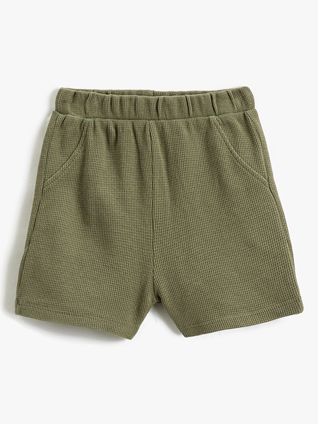 

Koton Boys High-Rise Pure Cotton Regular Shorts, Khaki