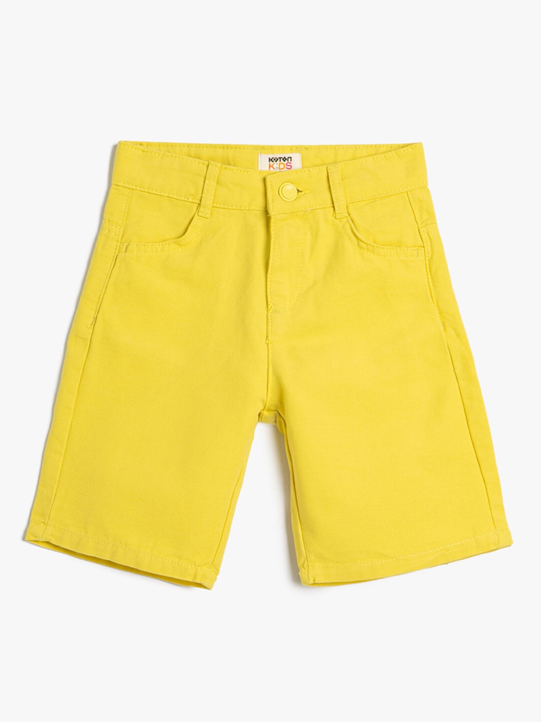 

Koton Boys Mid-Rise Pure Cotton Shorts, Yellow