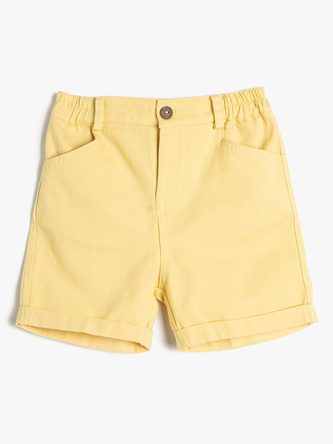 

Koton Boys Mid-Rise Pure Cotton Shorts, Yellow