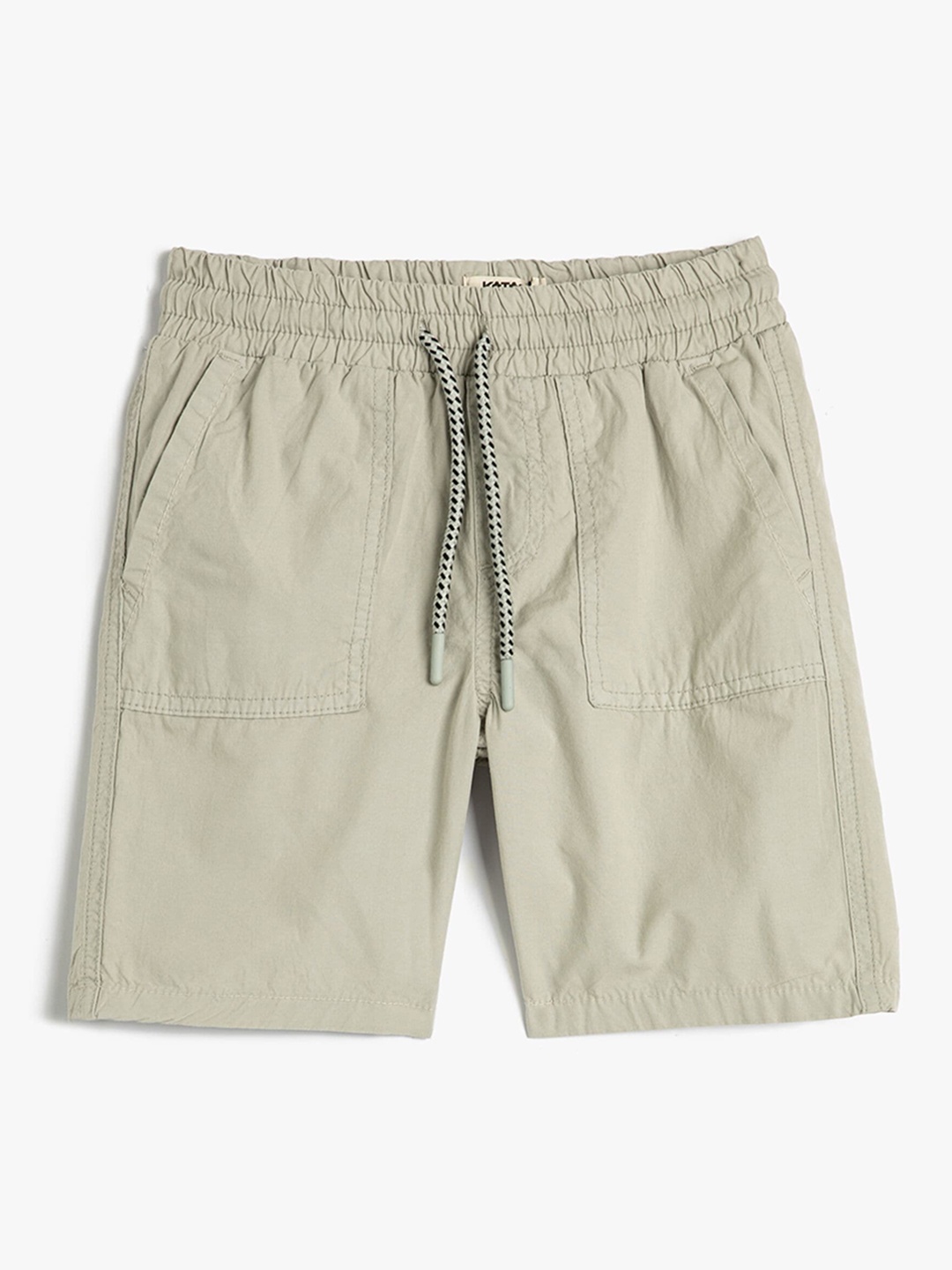 

Koton Boys Mid-Rise Pure Cotton Shorts, Grey