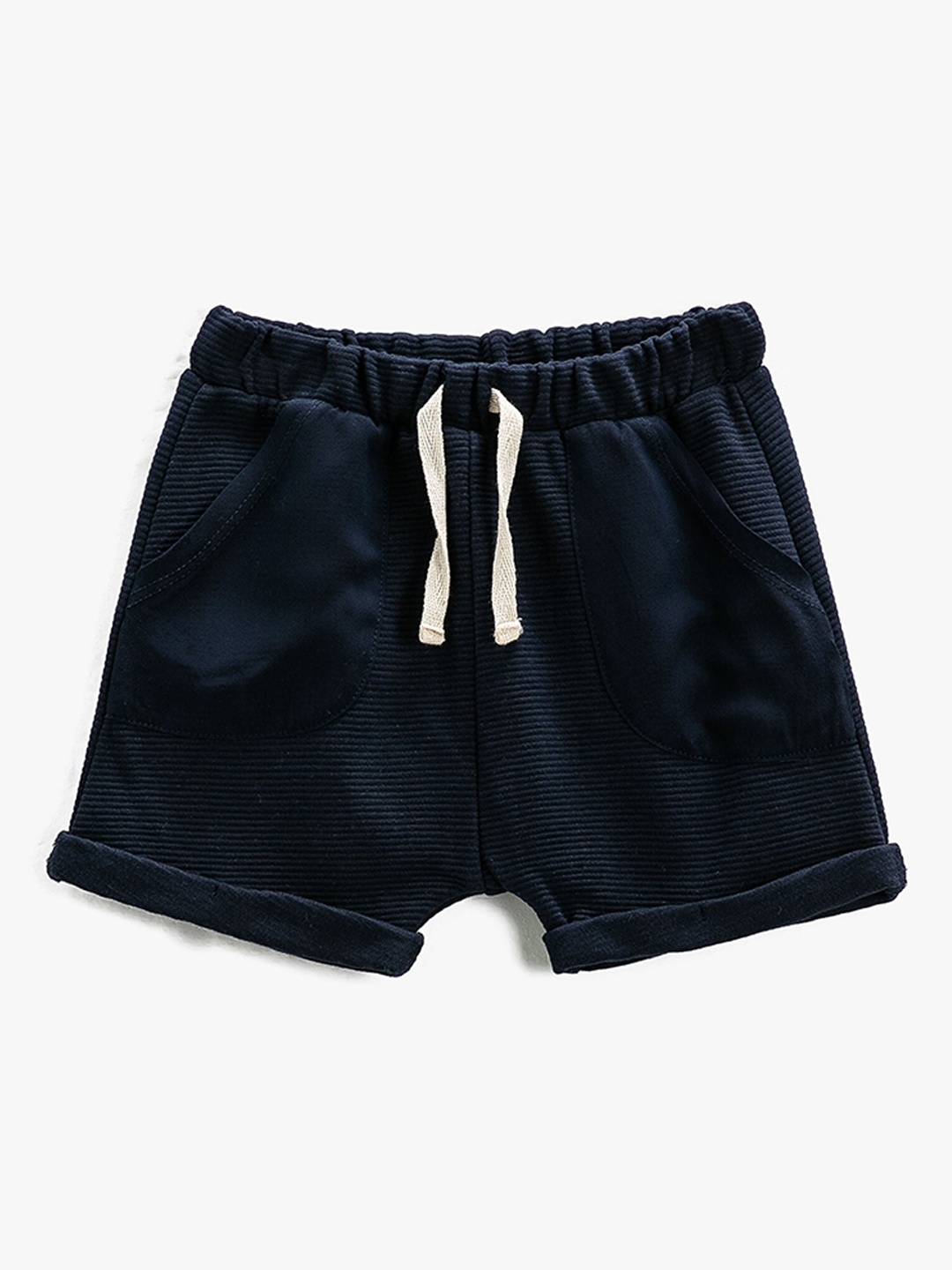 

Koton Boys Mid-Rise Pure Cotton Shorts, Navy blue