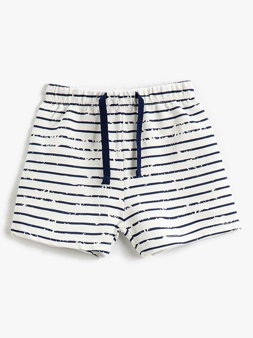 

Koton Infant Boys Striped High-Rise Pure Cotton Shorts, Blue