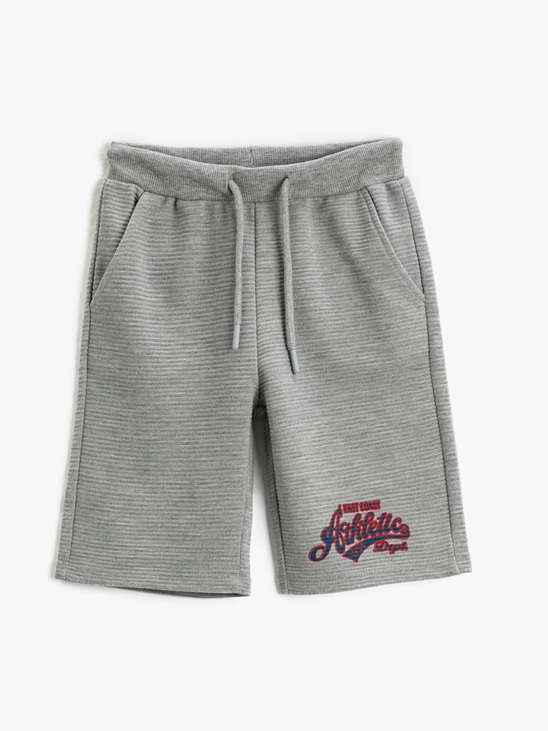 

Koton Boys Mid-Rise Pure Cotton Shorts, Grey