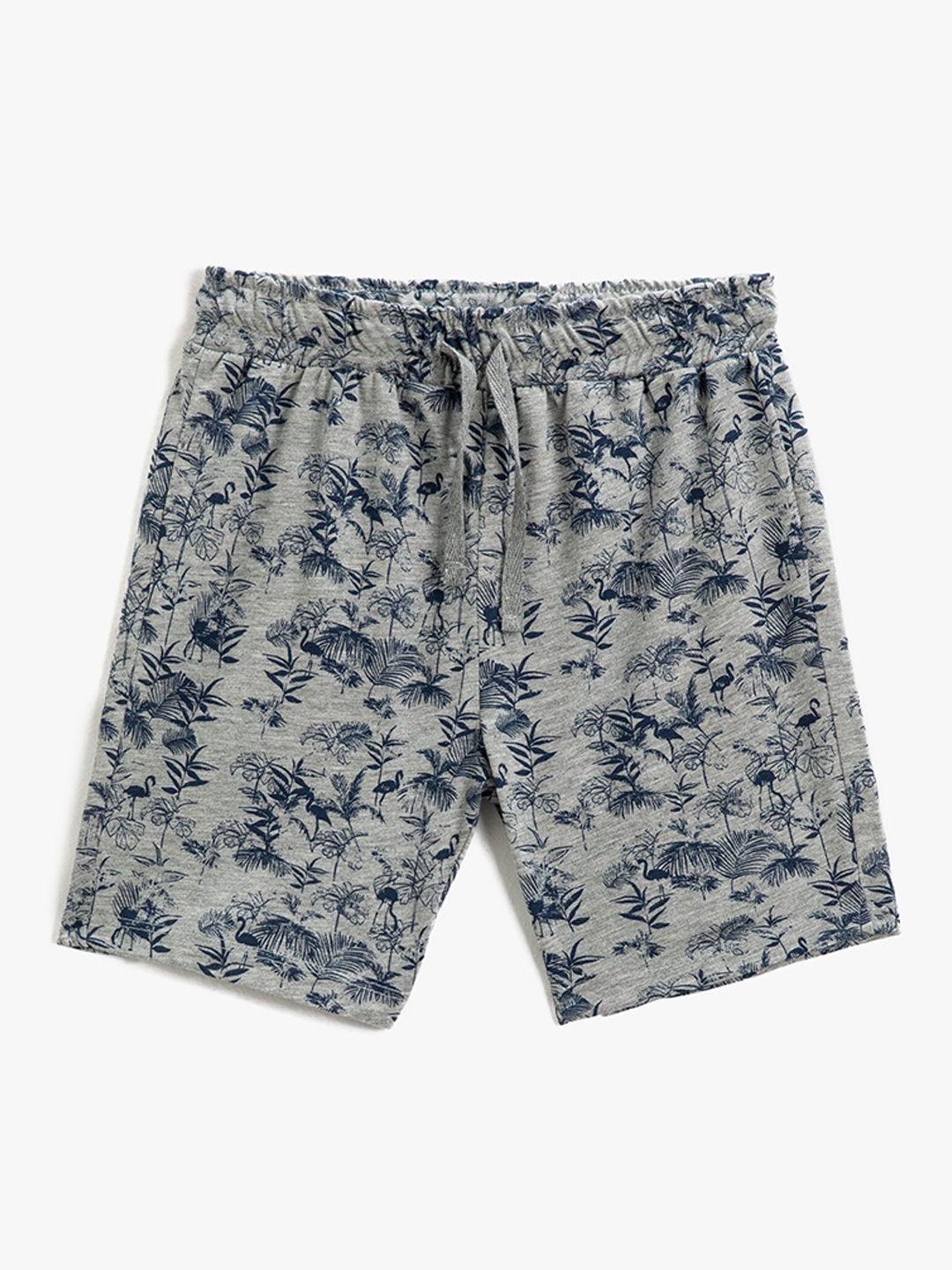 

Koton Boys Printed Mid-Rise Pure Cotton Shorts, Grey