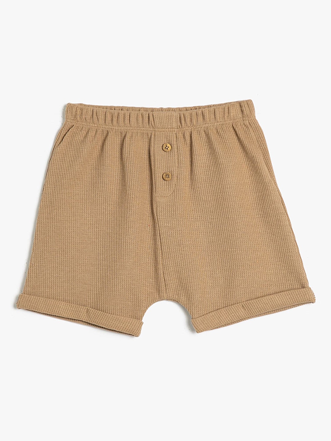 

Koton Boys Solid Pure Cotton Shorts, Brown