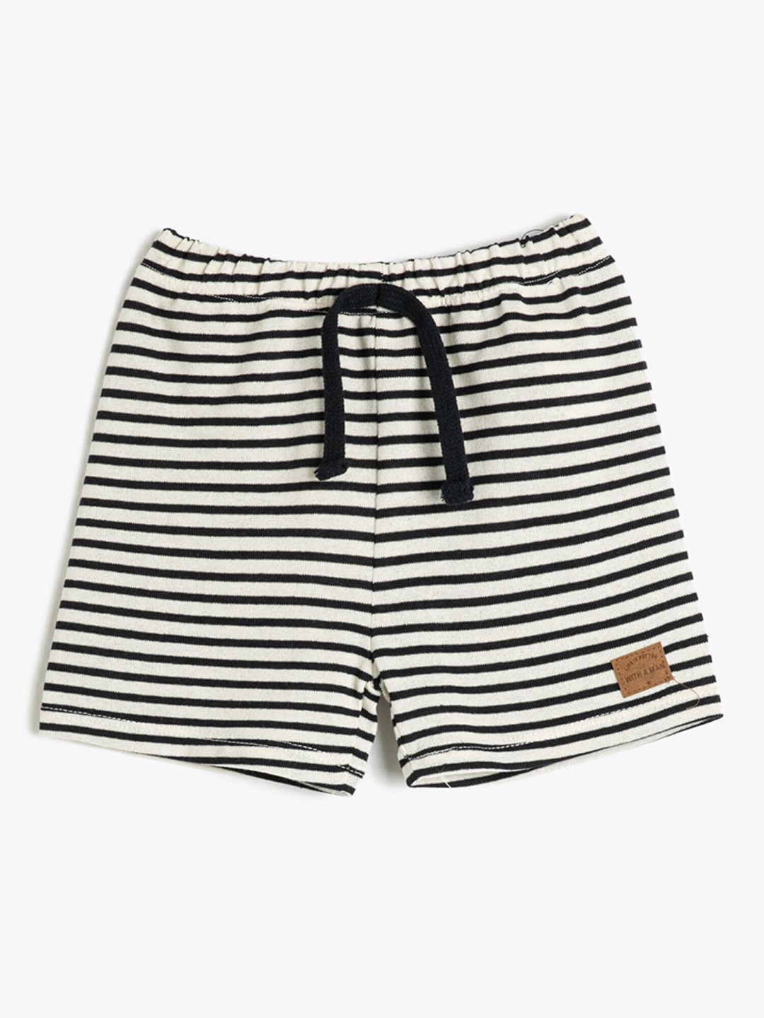 

Koton Boys Striped Mid-Rise Shorts, Off white