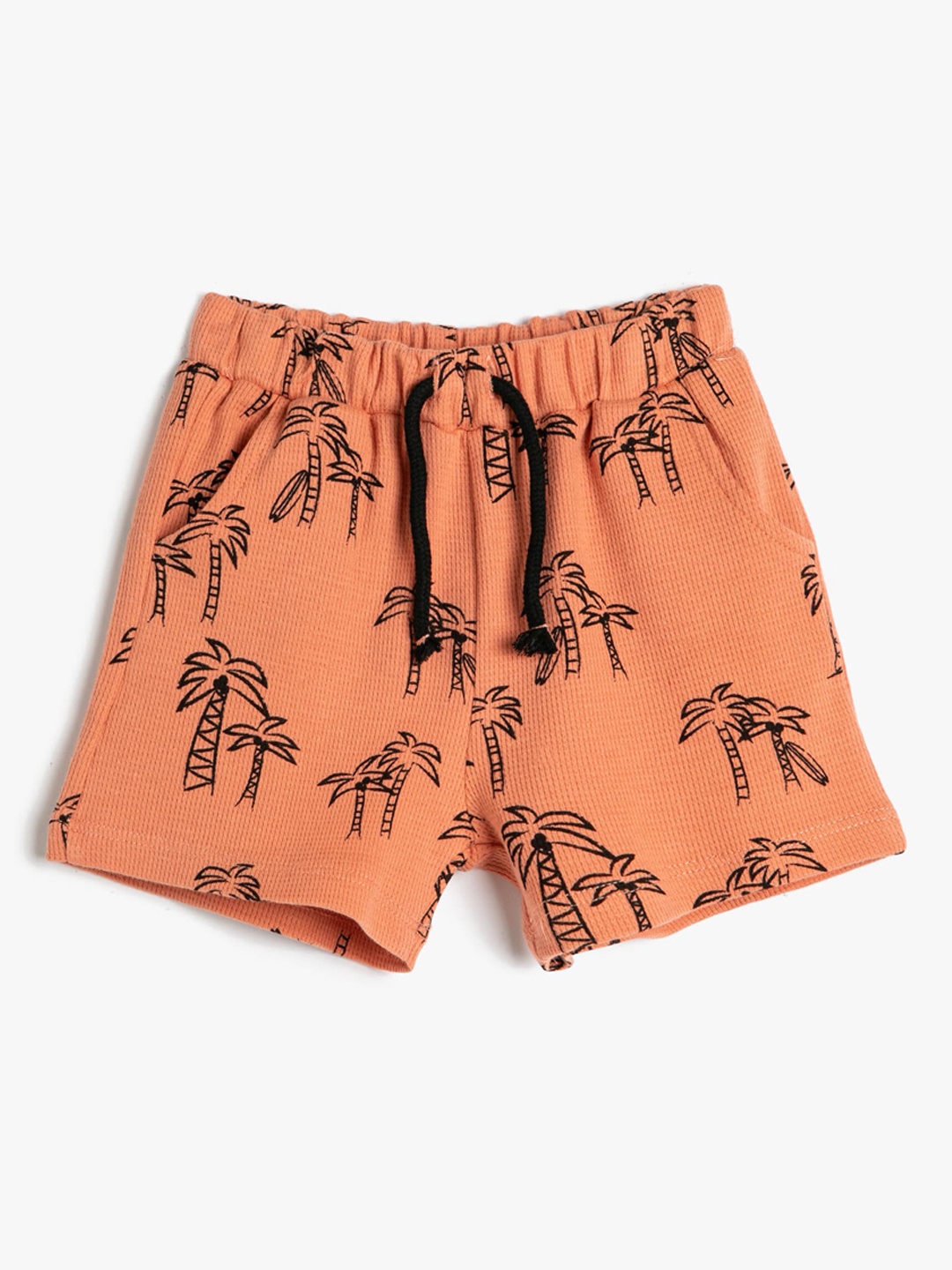 

Koton Boys Tropical Printed Pure Cotton Shorts, Peach