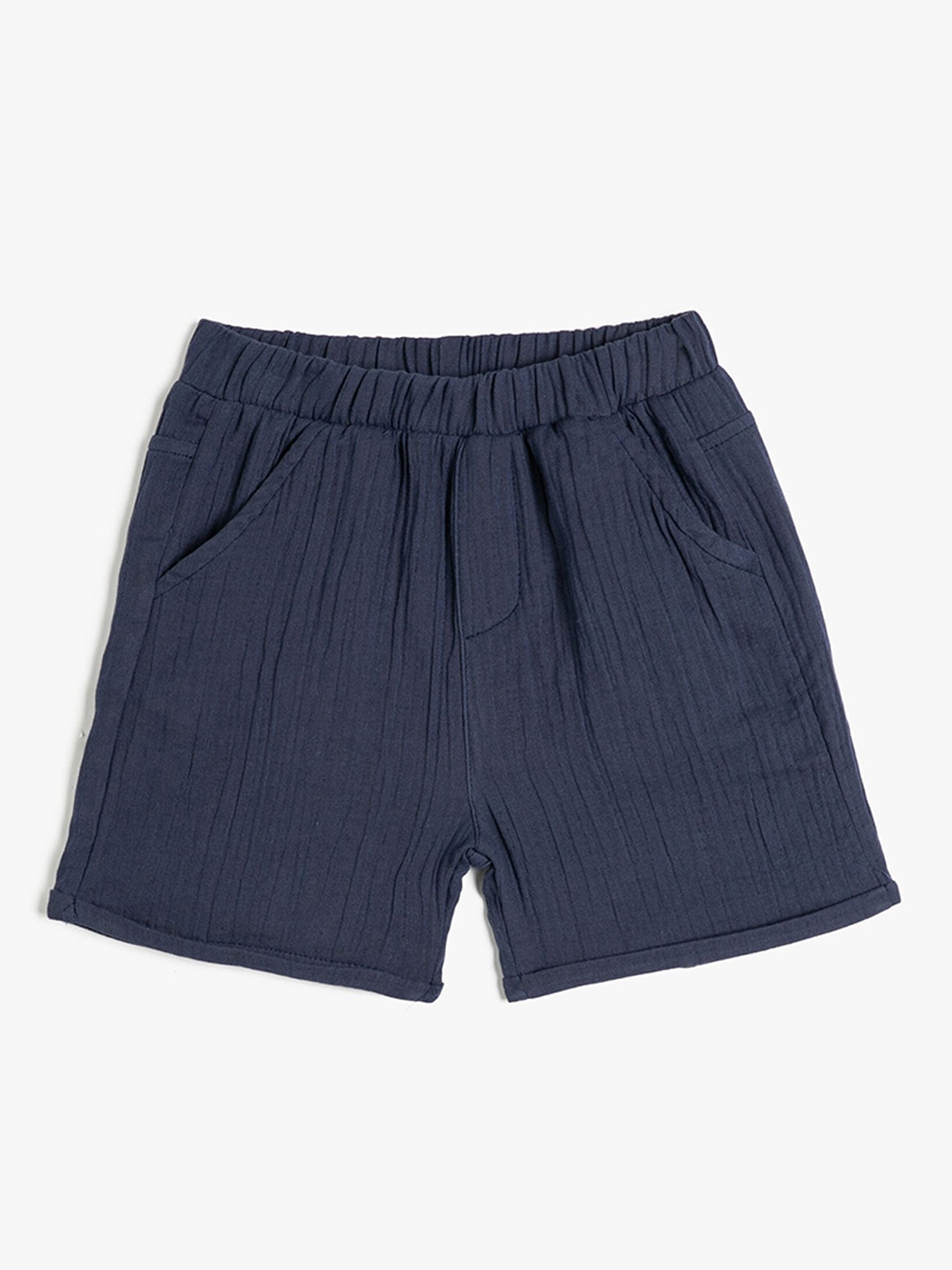 

Koton Boys Solid Mid-Rise Shorts, Blue