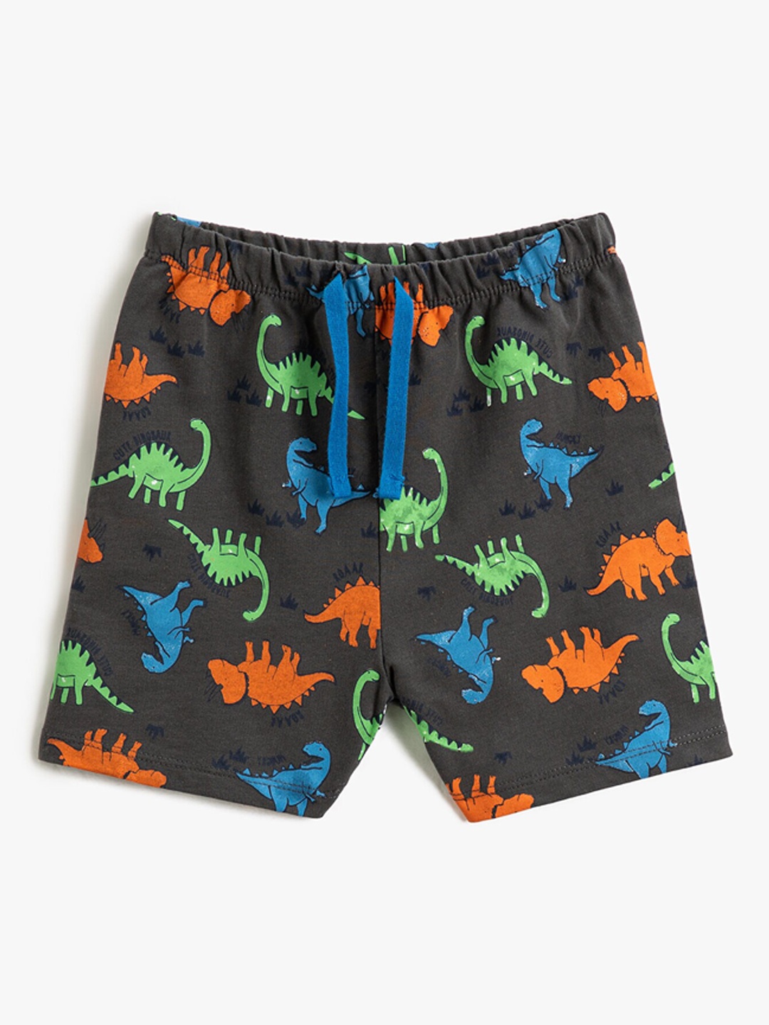 

Koton Infants Boys Graphic Printed Mid Rise Regular Fit Cotton Shorts, Grey