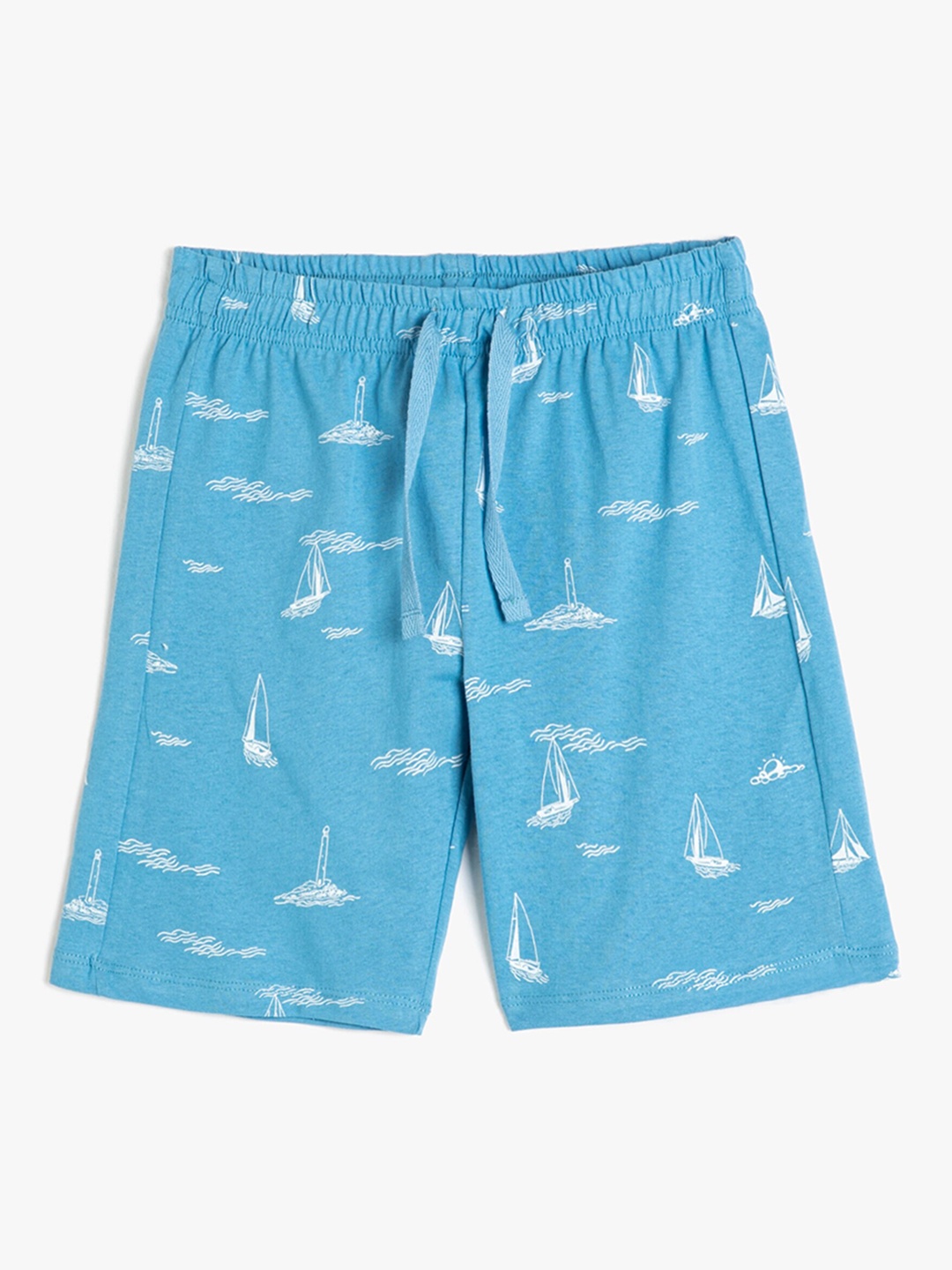 

Koton Boys Graphic Printed High-Rise Shorts, Blue