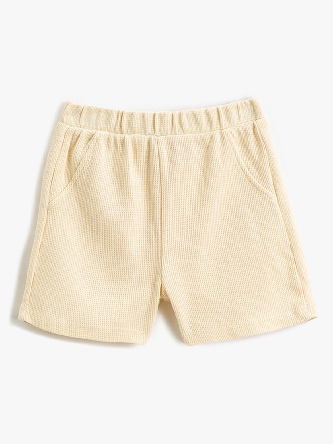 

Koton Boys Textured High-Rise Shorts, Beige