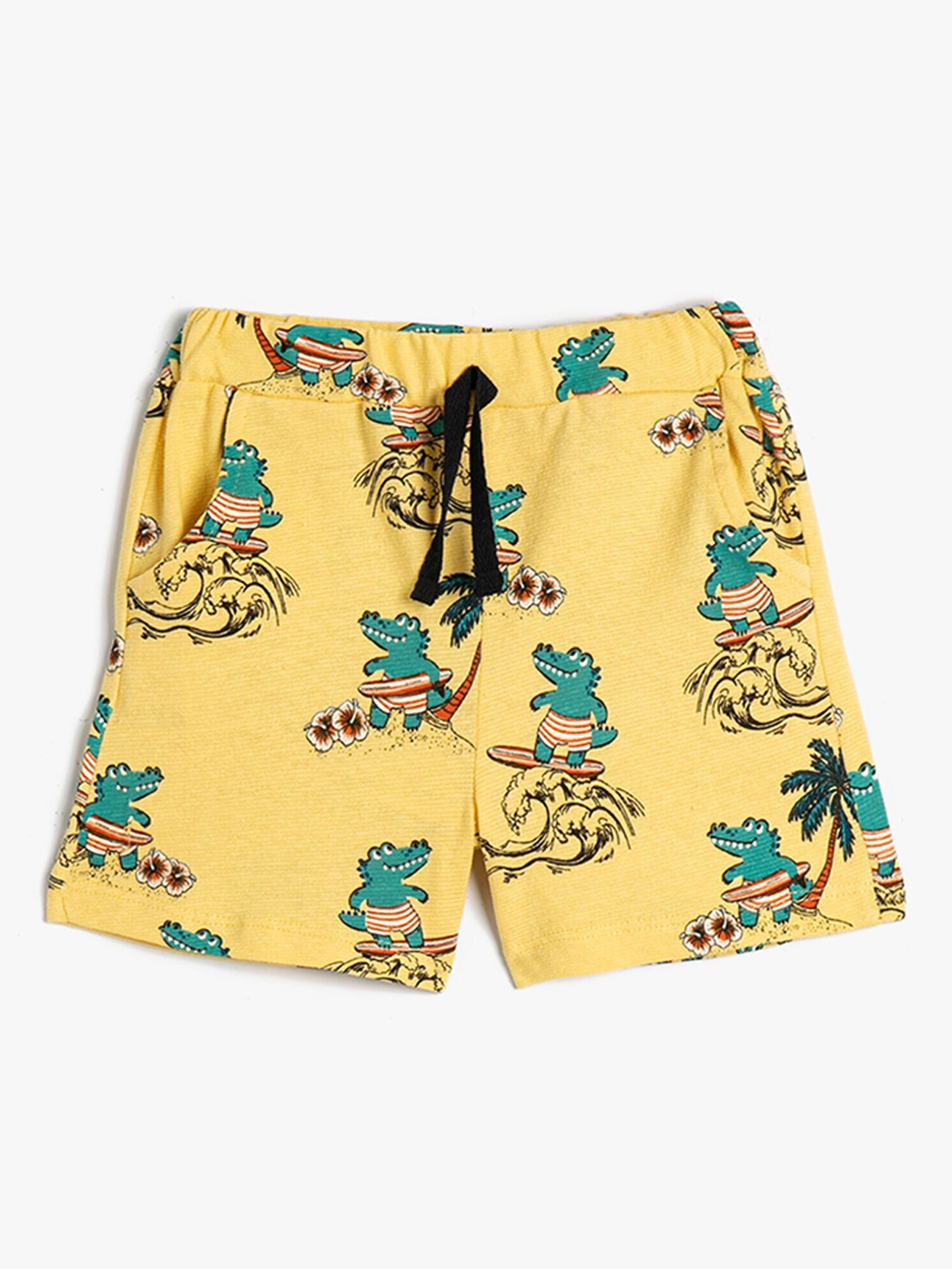 

Koton Infants Boys Graphic Printed Shorts, Yellow