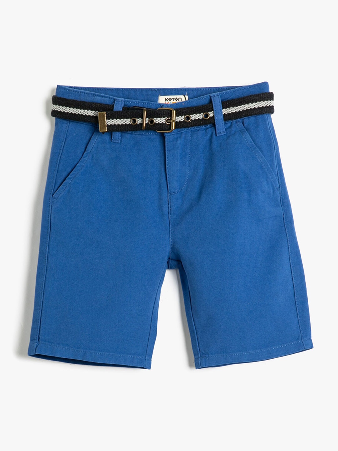

Koton Boys Mid-Rise Pure Cotton Regular Shorts, Blue