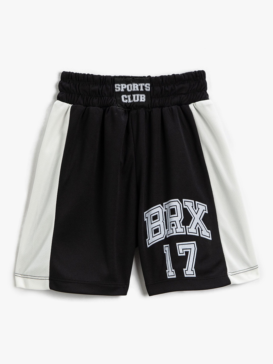 

Koton Boys Typography Printed High-Rise Sports Shorts, Black