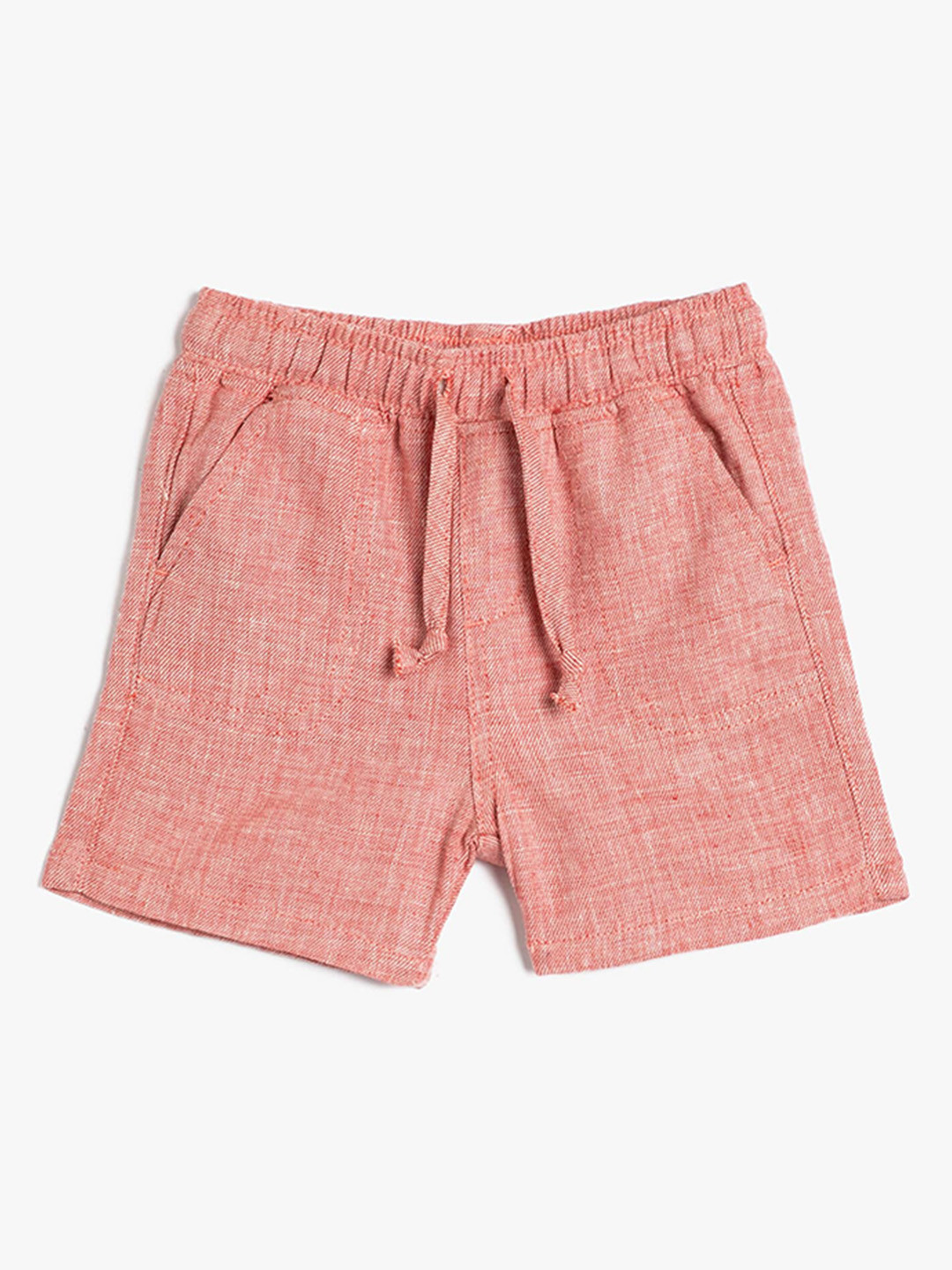 

Koton Boys Mid Rise Linen Cotton Shorts, Coral