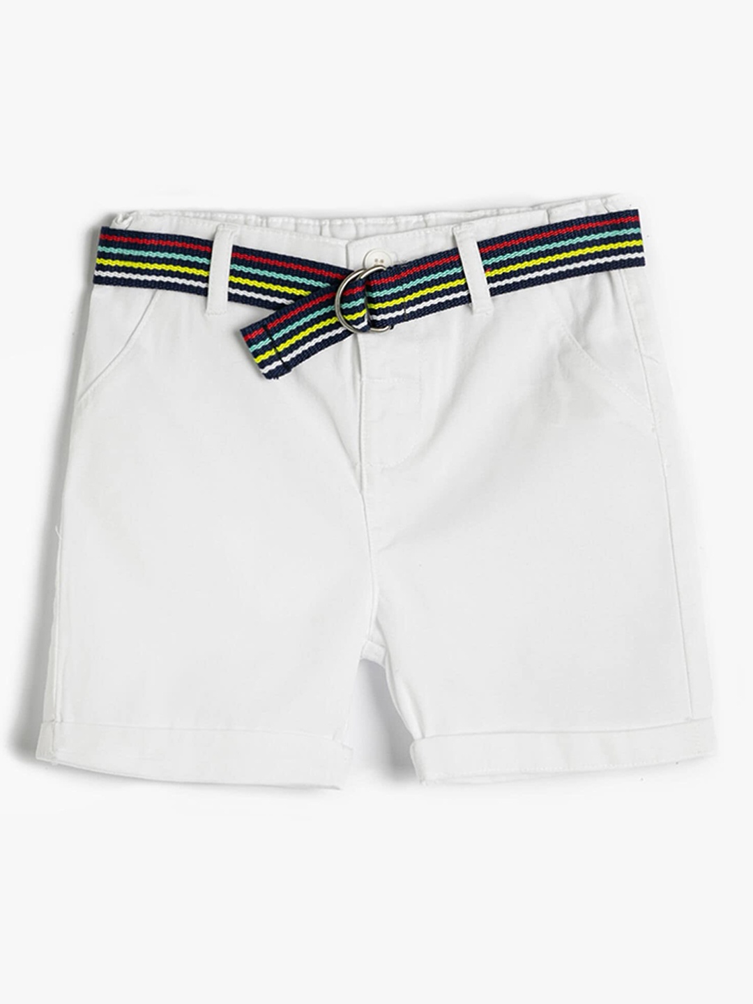 

Koton Boys Mid Rise Chino Pure Cotton Shorts, White