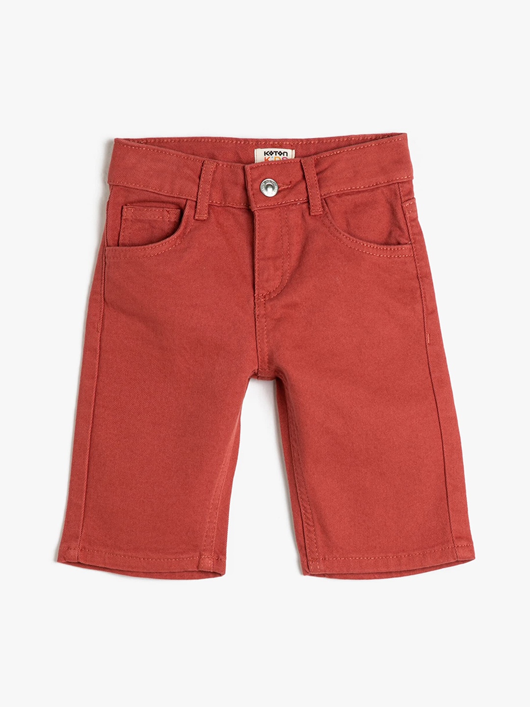 

Koton Boys Mid Rise Denim Shorts, Coral