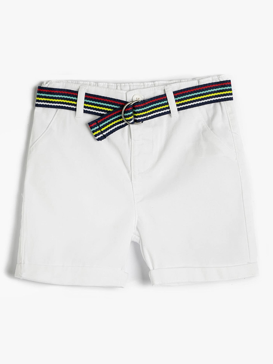 

Koton Infants Boys Mid-Rise Pure Cotton Chino Shorts, White