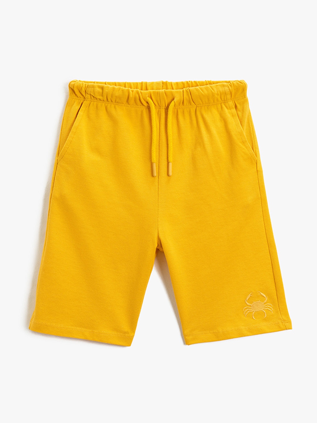 

Koton Boys Mid-Rise Pure Cotton Shorts, Yellow